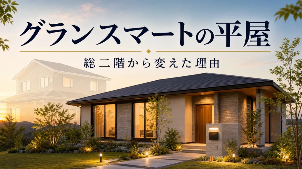 グランスマートの平屋を検討するための平屋外観イメージ