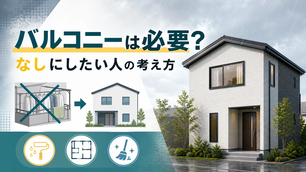 一条工務店でバルコニーなしを考えるための外観とメンテナンスイメージ