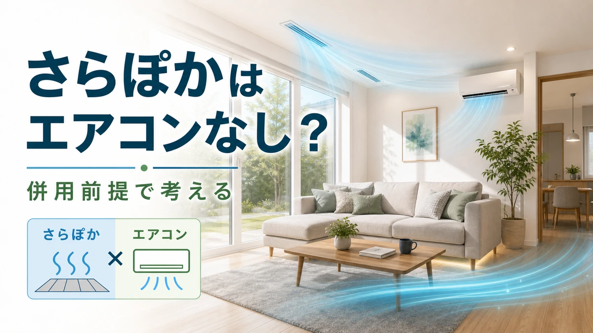 さらぽかとエアコンの併用を考えるリビング空調イメージ