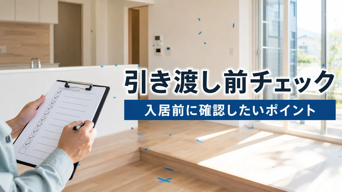 一条工務店の引き渡し前チェックをする新築住宅とチェックリスト