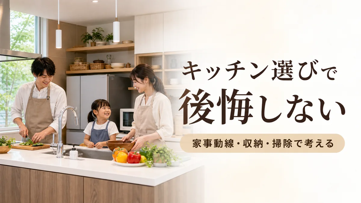 一条工務店のキッチン選びを家事動線と収納で考える明るいキッチン