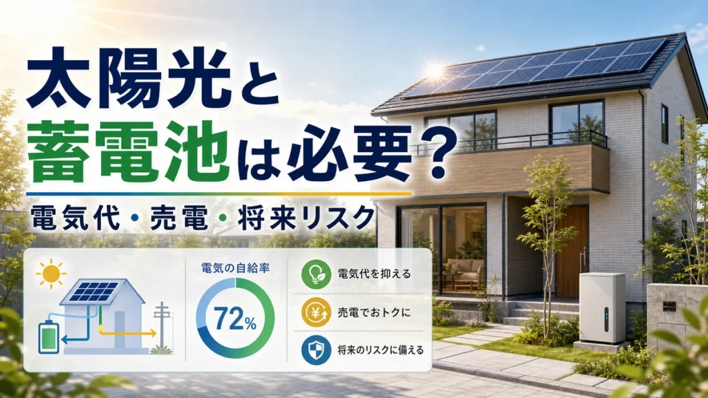一条工務店の太陽光と蓄電池を電気代や将来リスクで考える家