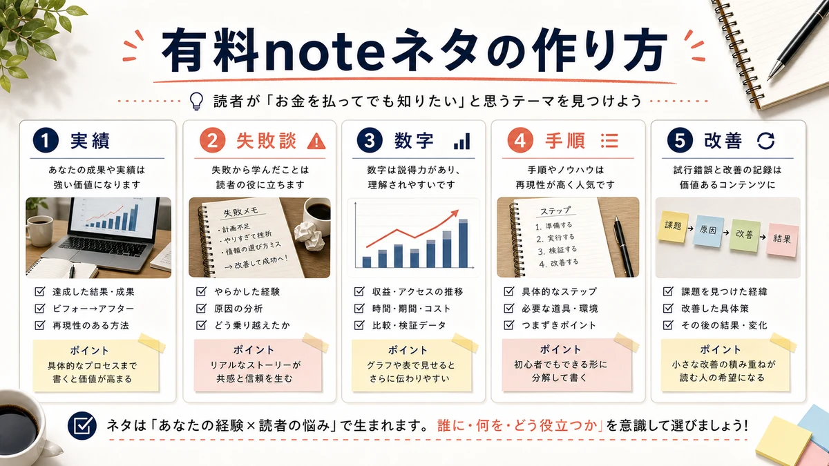 有料noteネタの作り方チェックリスト