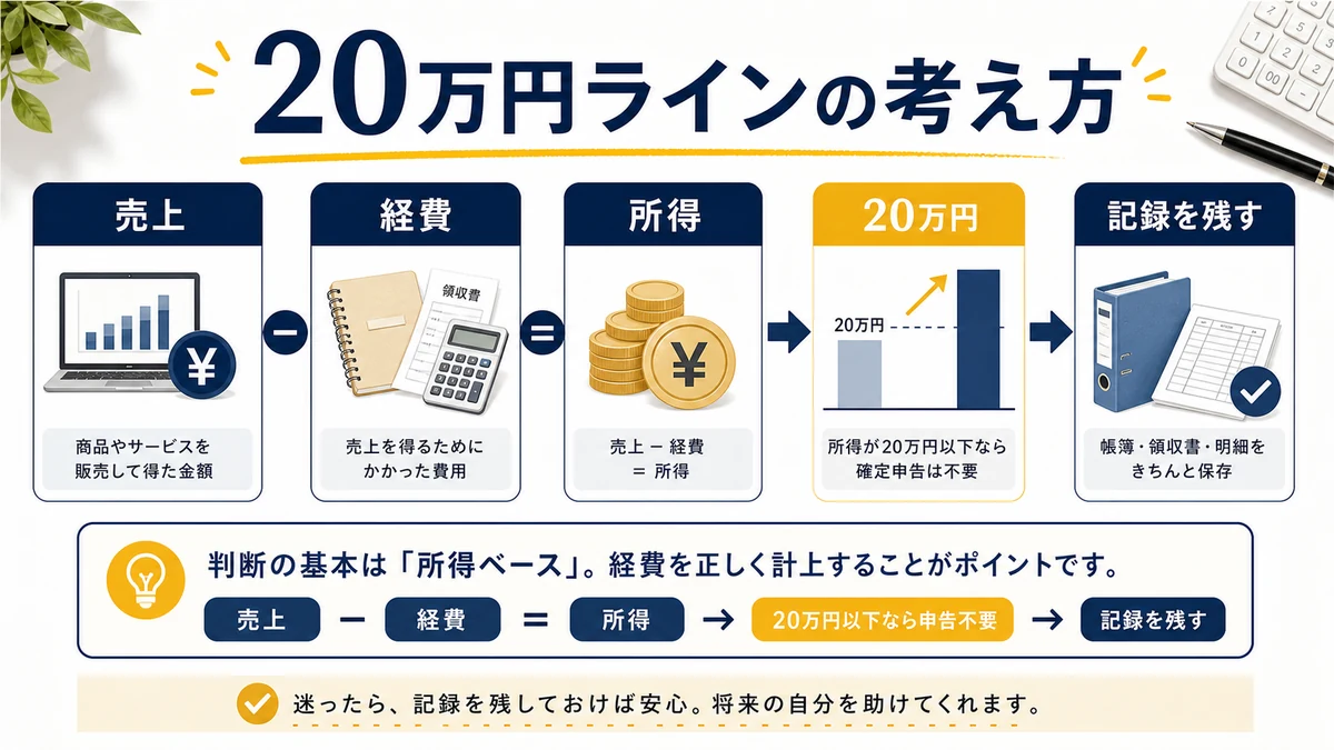 20万円ラインの考え方図解