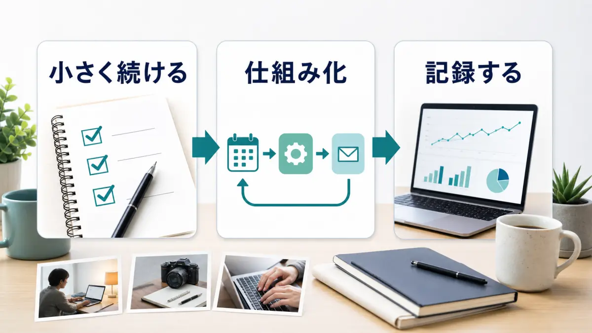 小さく続け仕組み化し記録するPLUSLOGの運営方針
