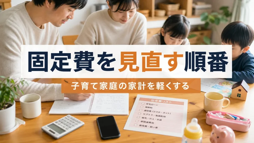 子育て家庭が固定費を見直す家計ノートとリビング