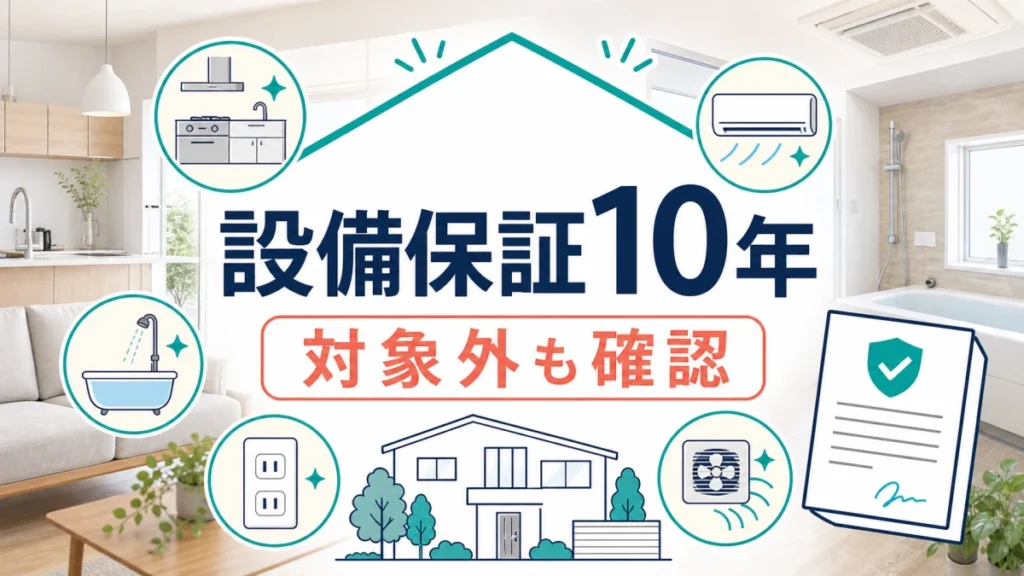 一条工務店の設備保証10年化と対象外確認を整理する図解