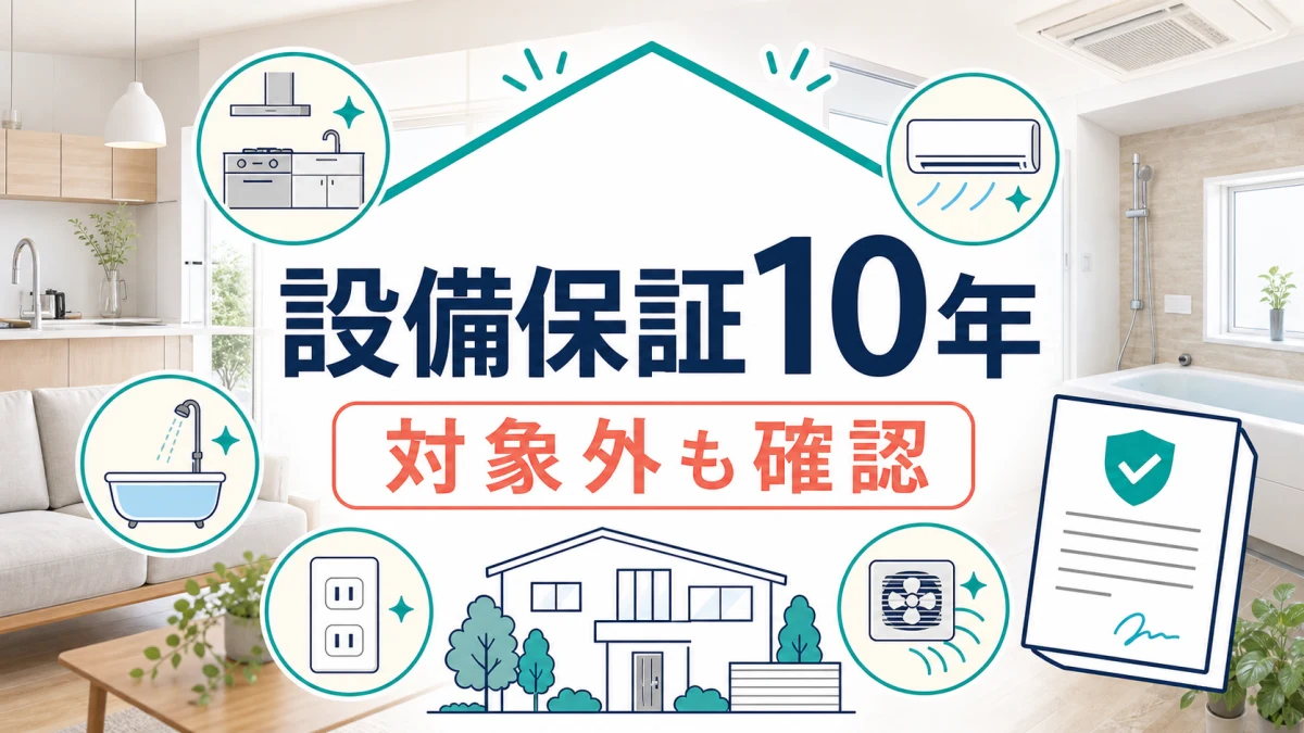 一条工務店の設備保証10年化と対象外確認を整理する図解