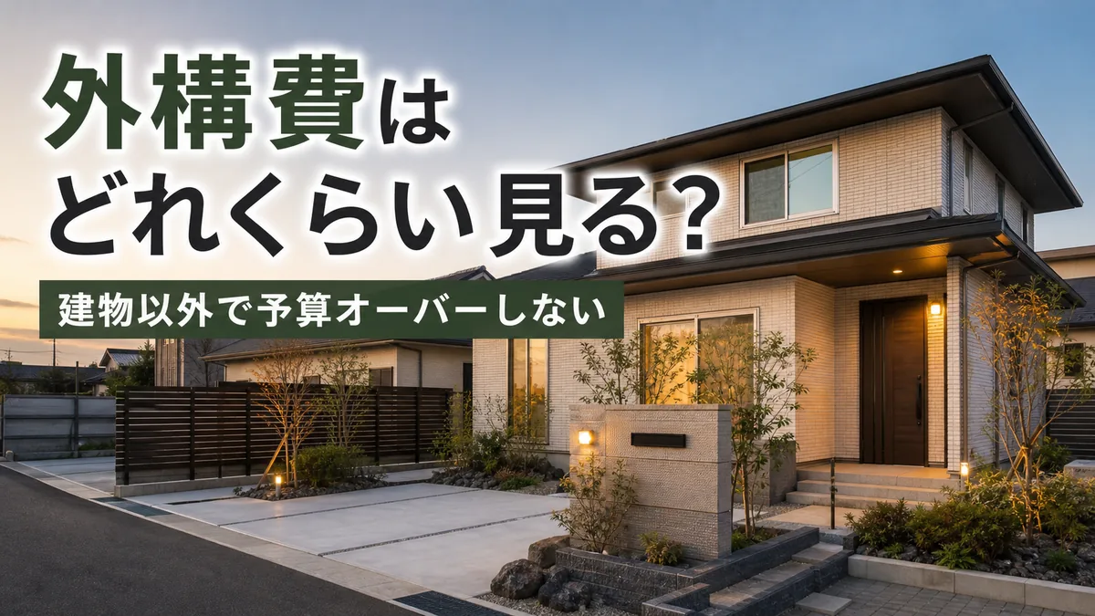 一条工務店の外構費を考える住宅外観と駐車場