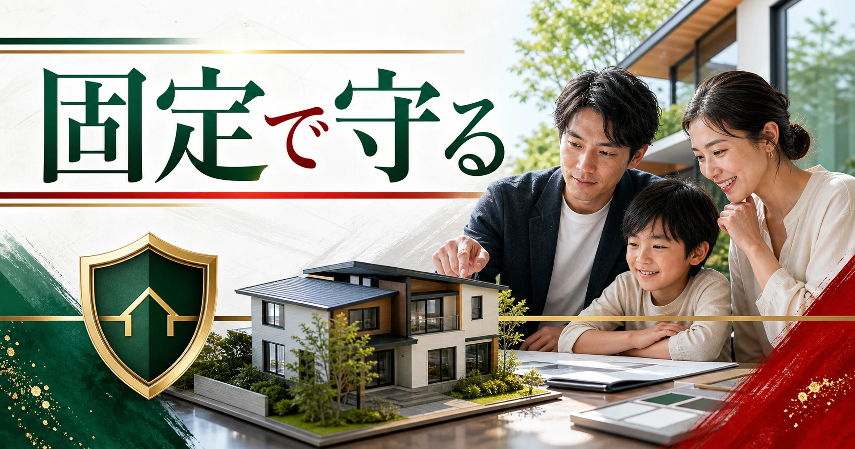 一条工務店の家と固定金利の住宅ローン戦略を考える家族