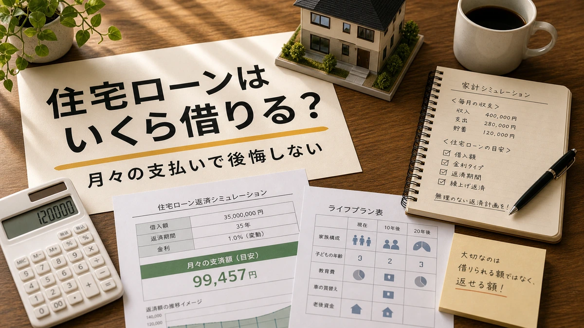 一条工務店の住宅ローンと月々の支払いを考える計算機と家計ノート