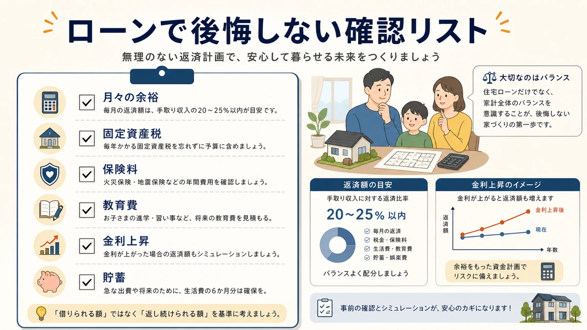 住宅ローンで後悔しないための家計チェックリスト