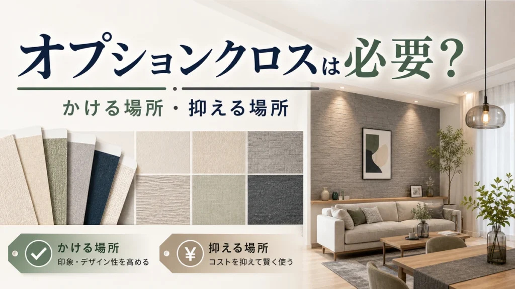 一条工務店のオプションクロスを選ぶリビングと壁紙サンプル