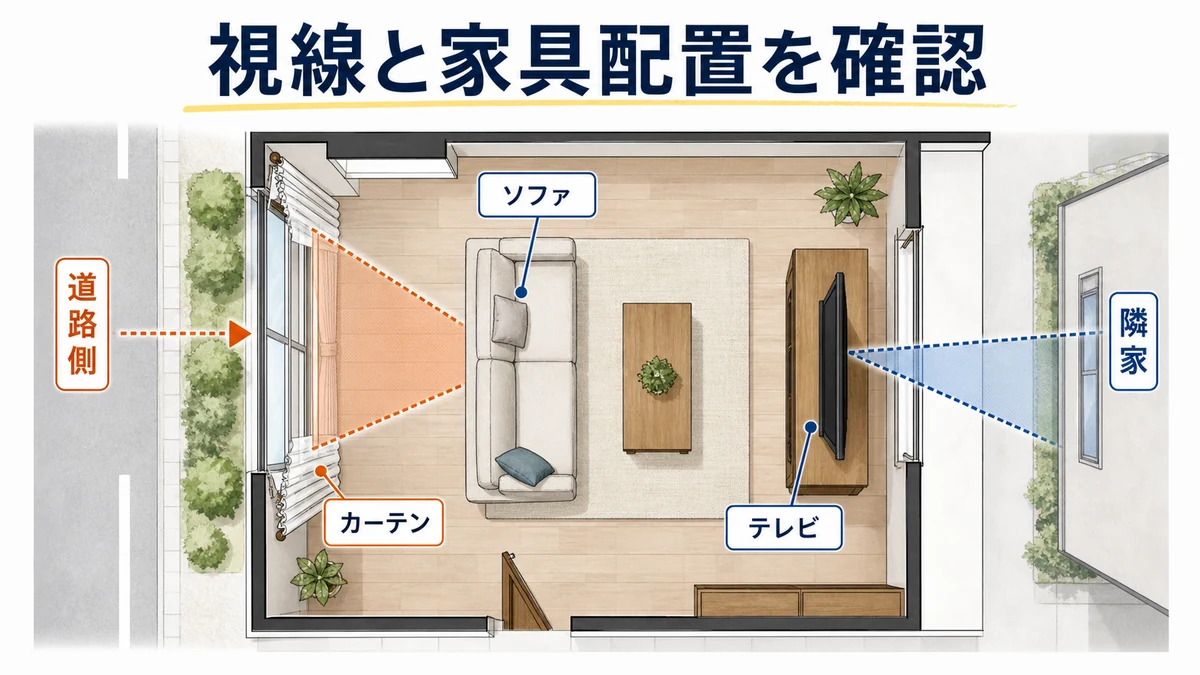 視線と家具配置を考える間取り図