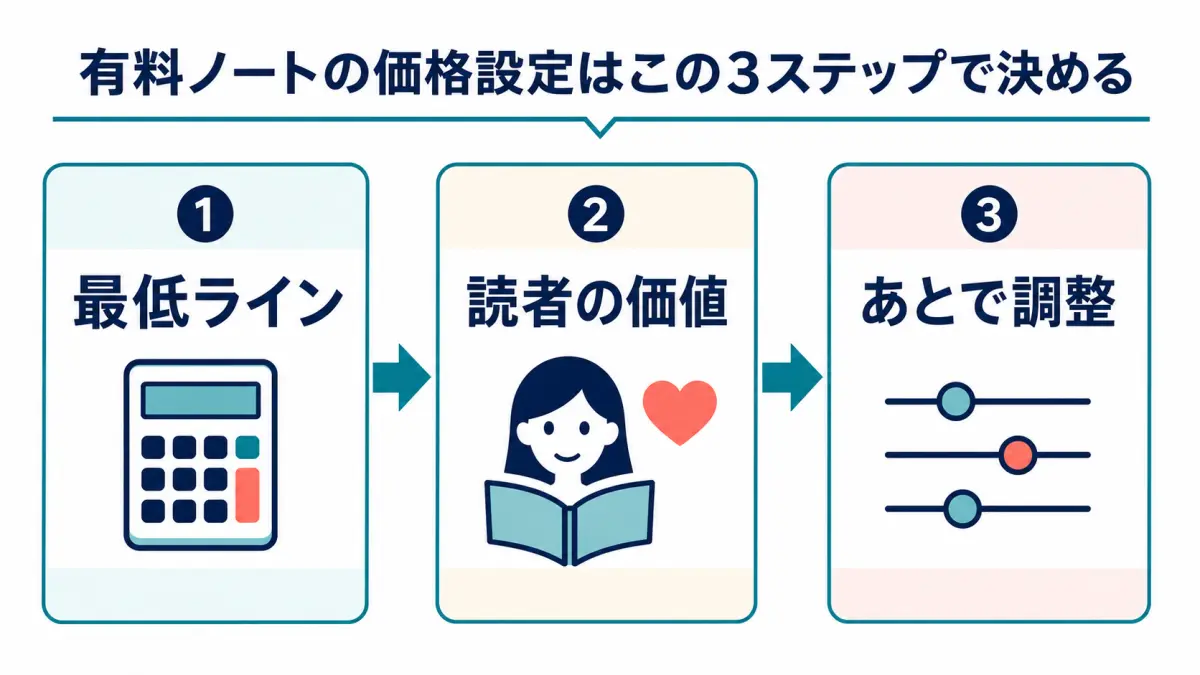 有料note価格設定の3ステップ
