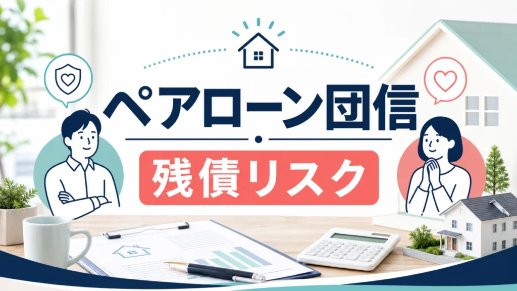 ペアローン団信と残債リスクを共働き家計目線で整理する図解
