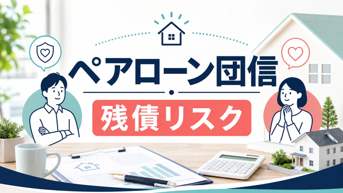 ペアローン団信と残債リスクを共働き家計目線で整理する図解