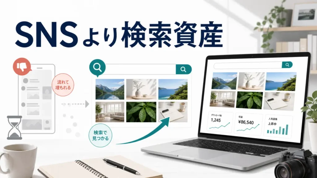 SNSより検索資産を優先するストックフォト販売の考え方