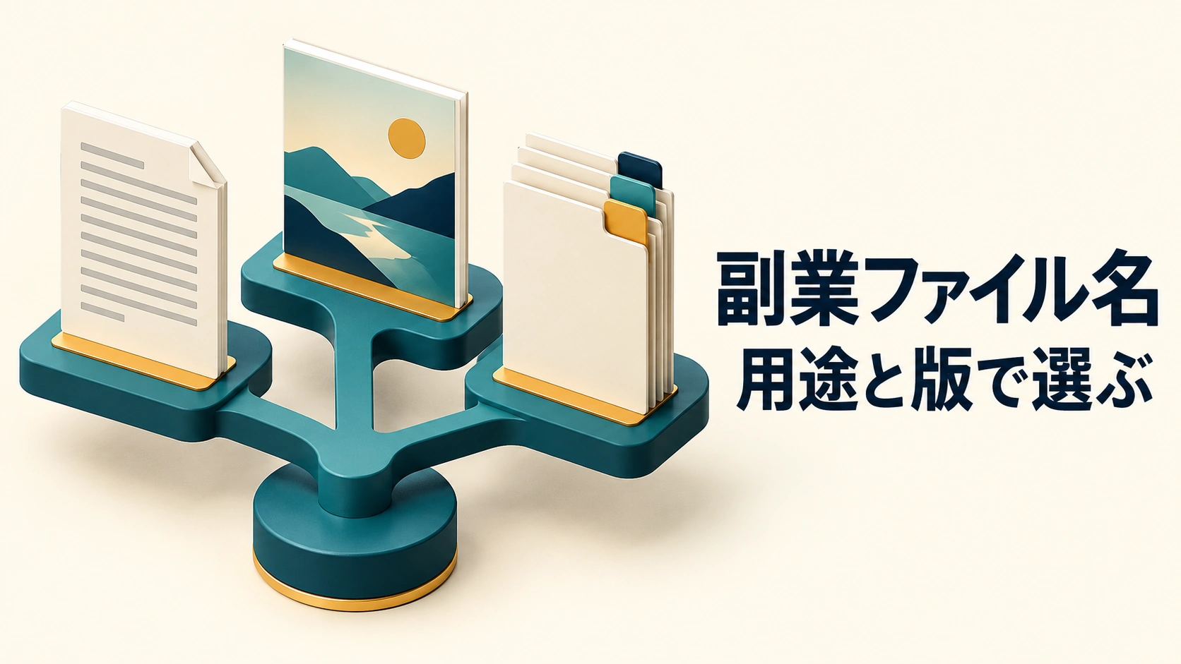 原稿と表紙・本文図の違いと版を選ぶ主題を、ラベル付き制作物の立体アトリエで識別できる
